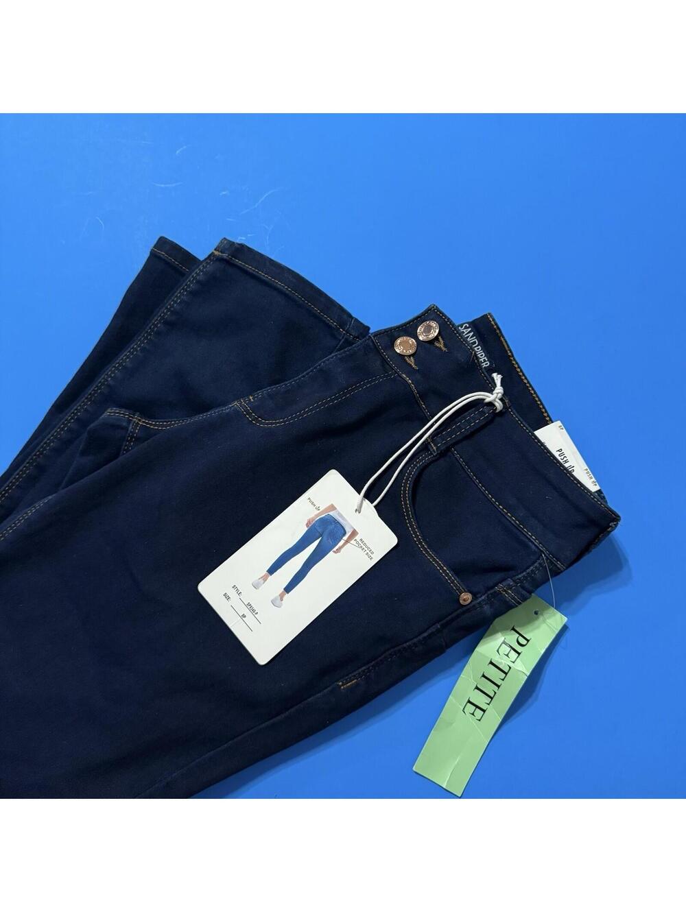 Sandpiper Blue High Rise Jegging Jeans Push Up Petite Denim Dark Blue Women 8P